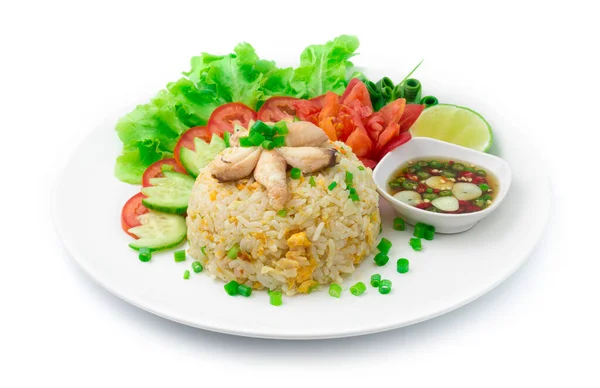 Gebratener Reis Mit Krabben Und Eiern Thai Food Und Asian — Stockfoto