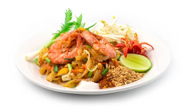 Thai Gebratene Nudeln Mit Shrimps Pad Thai Style Thai Food — Stockfoto