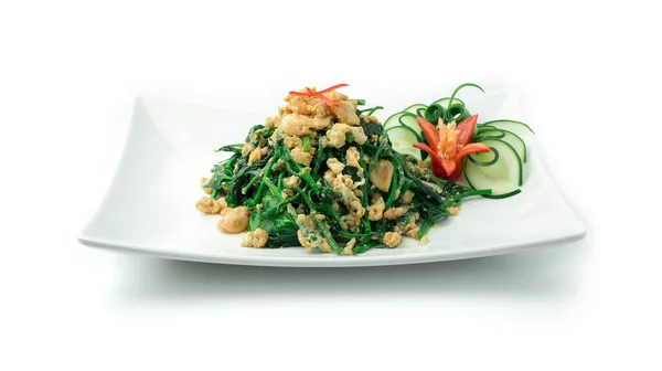 Rühren Sie Gebratene Gurmar Mit Gymnema Inodorum Thai Food Northern — Stockfoto
