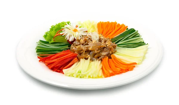 Σαλάτα Μέδουσας Haepari Naengchae Κορεάτικο Στυλ Τροφίμων Σερβίρεται Ανάμεικτα Λαχανικά — Φωτογραφία Αρχείου
