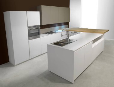 Modern mutfak ortamı detay