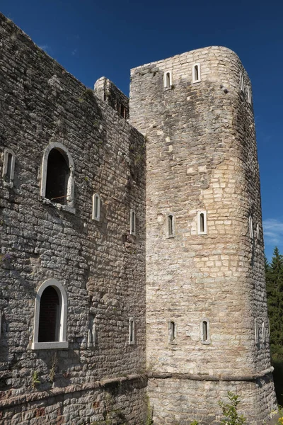 Кам Яні Стіни Стародавнього Середньовічного Замку — стокове фото