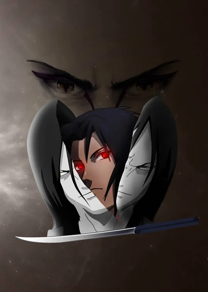 Drawing a famous character in the anime world . Sasuke Orochimaru