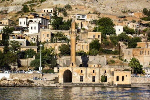 Cidade Velha Halfeti Cidade Velha Halfeti Submergiu Sob Águas Levantando — Fotografia de Stock