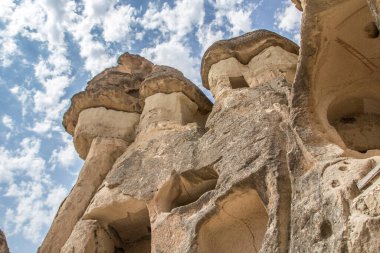 Türkiye 'nin Kapadokya' sında volkanik oluşumlar.