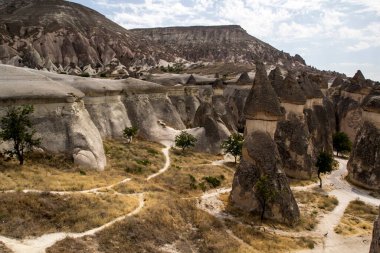 Kapadokya 'nın panoramik görünümü - Türkiye