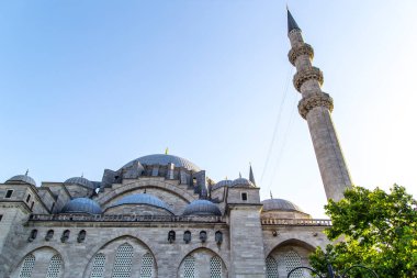 ISTANBUL, TURKEY - 25 Haziran 2016; Süleyman Camii, İstanbul 'un Üçüncü Tepesi' nde yer alan bir Osmanlı İmparatorluk camii. Şehirdeki en büyük camidir.,