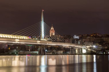 İSTANBUL, TURKEY - 7 Şubat 2016; Yavuz Sultan Selim Köprüsü, Üçüncü Köprü İstanbul için yeni bir boğaz. Bu köprü bitmiş olacak, 200 metre var..