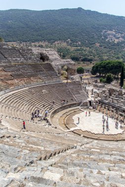 IZMIR, TURKEY - 31 Temmuz 2015; Efes, İzmir 'in İzmir ilinin bugünkü Selcuk ilçesinin üç kilometre güneybatısında, İyonya kıyısında antik bir Yunan kentidir..