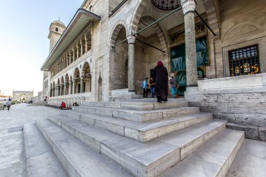 ISTANBUL, TURKEY - 25 Haziran 2016; Süleyman Camii, İstanbul 'un Üçüncü Tepesi' nde yer alan bir Osmanlı İmparatorluk camii. Şehirdeki en büyük camidir.,