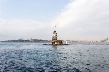 İstanbul, Türkiye 'de Bakire Kulesi (Leander' s Tower)