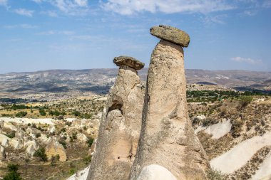 Kapadokya Türkiye 'deki volkanik kayalar