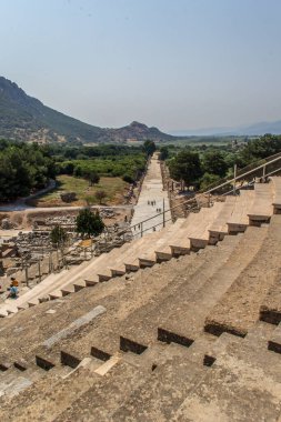 IZMIR, TURKEY - 31 Temmuz 2015; Efes, İzmir 'in İzmir ilinin bugünkü Selcuk ilçesinin üç kilometre güneybatısında, İyonya kıyısında antik bir Yunan kentidir..