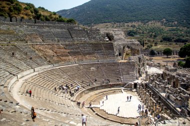 IZMIR, TURKEY - 31 Temmuz 2015; Efes, İzmir 'in İzmir ilinin bugünkü Selcuk ilçesinin üç kilometre güneybatısında, İyonya kıyısında antik bir Yunan kentidir..