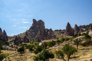 Türkiye 'nin Kapadokya' sında volkanik oluşumlar.