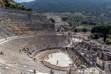 IZMIR, TURKEY - 31 Temmuz 2015; Efes, İzmir 'in İzmir ilinin bugünkü Selcuk ilçesinin üç kilometre güneybatısında, İyonya kıyısında antik bir Yunan kentidir..