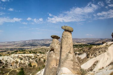 Kapadokya Türkiye 'deki volkanik kayalar
