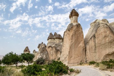 Türkiye 'nin Kapadokya' sında volkanik oluşumlar.