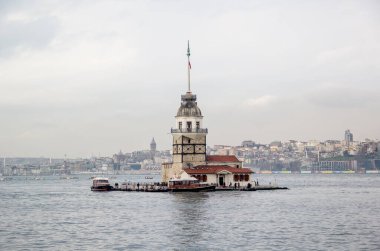 İstanbul, Türkiye 'de Bakire Kulesi (Leander' s Tower)
