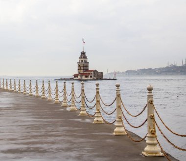 İstanbul, Türkiye 'de Bakire Kulesi (Leander' s Tower)