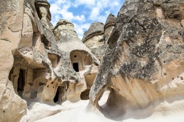 Türkiye 'nin Kapadokya' sında volkanik oluşumlar.
