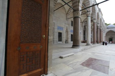 ISTANBUL, TURKEY - 6 Ağustos 2016: İstanbul, Türkiye 'deki Süleyman Camii