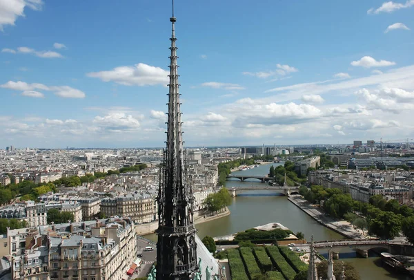 Parijs Frankrijk August 2014 Uitzicht Vanaf Notre Dame Kathedraal Kunt — Stockfoto