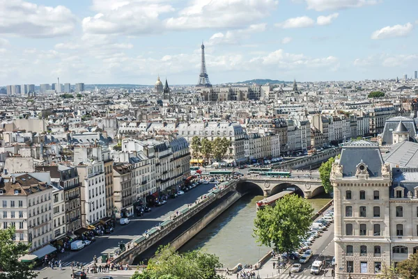 Paris Francja Sierpnia 2014 Widok Katedry Notre Dame Można Zobaczyć — Zdjęcie stockowe