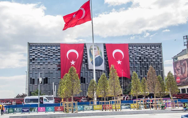 Istanbul Turquía Mayo 2016 Taksim Ataturk Culture Center Allí Construcción — Foto de Stock