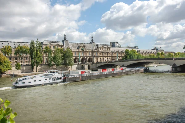 Paris France August 2014 Сена 776 Кілометровою Річкою Важливим Комерційним — стокове фото