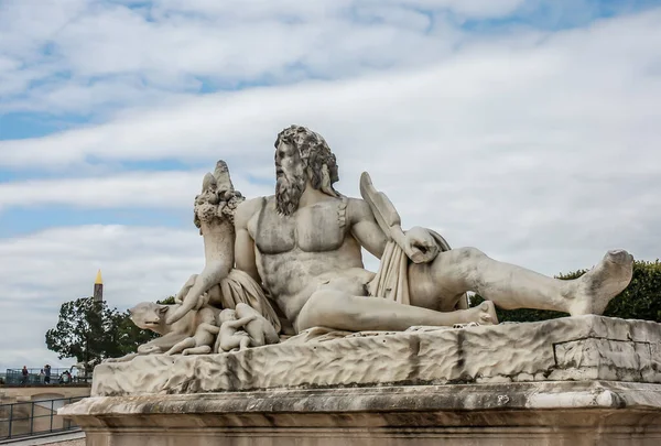 Parigi Francia Agosto 2014 Giardino Delle Tuileries Giardino Pubblico Situato — Foto Stock