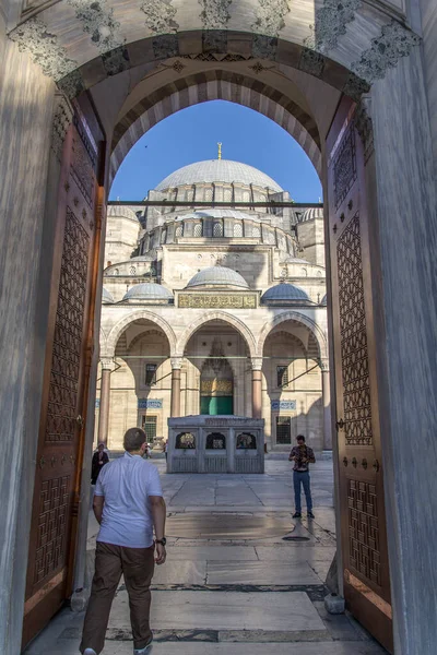 Istanbul Turkey 2016 술레이마니 Suleymaniye Mosque 이스탄불 언덕에 오스만 제국의 — 스톡 사진