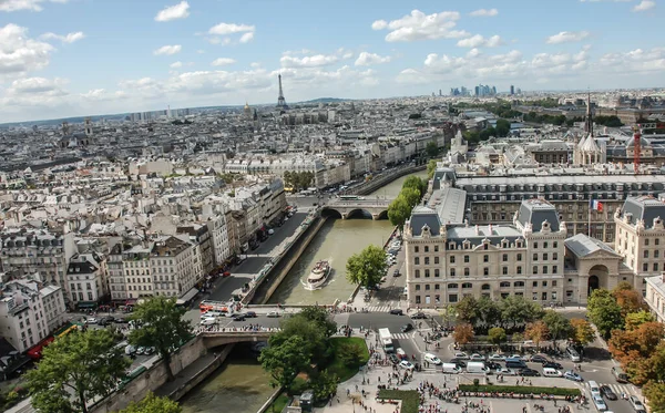 Paris Francja Sierpnia 2014 Widok Katedry Notre Dame Można Zobaczyć — Zdjęcie stockowe