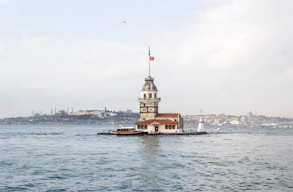 İstanbul, Türkiye 'de Bakire Kulesi (Leander' s Tower)