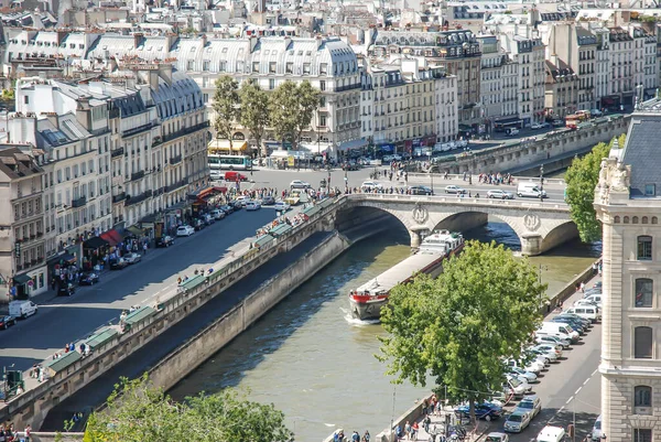 Париж Франция Августа 2014 Года Сена Река Длиной 776 482 — стоковое фото