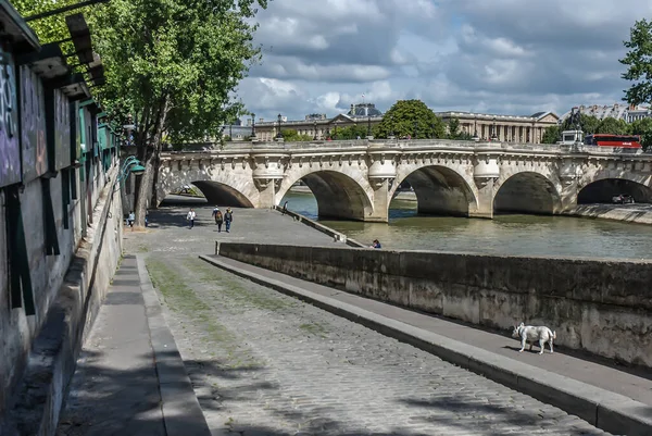 Paris France August 2014 Сена 776 Кілометровою Річкою Важливим Комерційним — стокове фото