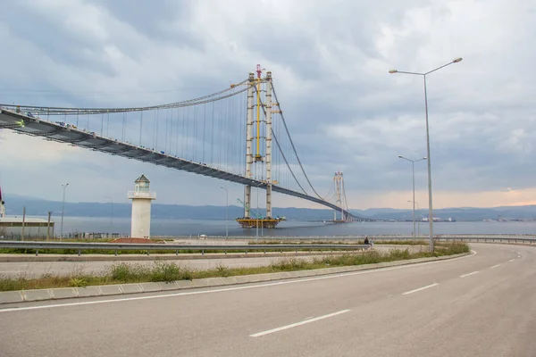 Yavuz Sultan Selim Bridge Στη Μέση Θέα Από Την Κωνσταντινούπολη — Φωτογραφία Αρχείου