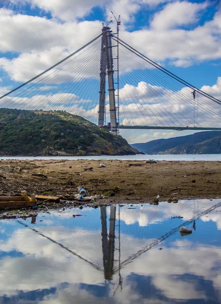 Yavuz Sultan Selim Brücke Dritte Brücke Ist Neuer Bosporus Aus — Stockfoto