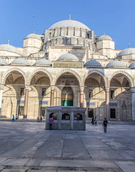 Istanbul Turkey 2016 술레이마니 Suleymaniye Mosque 이스탄불 언덕에 오스만 제국의 — 스톡 사진