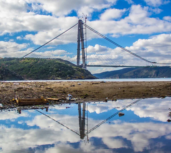 Ponte Yavuz Sultan Selim Terceira Ponte Novo Bósforo Istambul Turquia — Fotografia de Stock