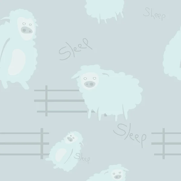 Mavi arka planda kusursuz koyun deseni
