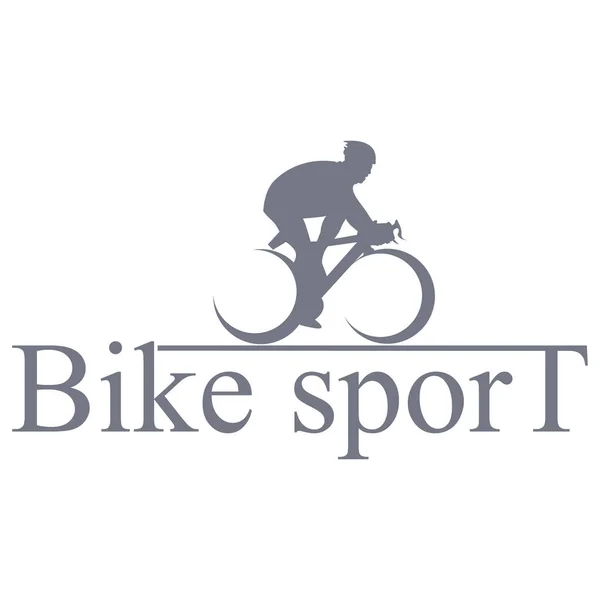 Bisiklet logosu. Bisikletçi ve yazıt