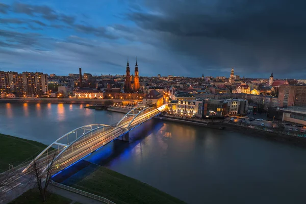 Blick Auf Die Stadt Oppeln Der Woiwodschaft Oppeln Mit Alten — Stockfoto