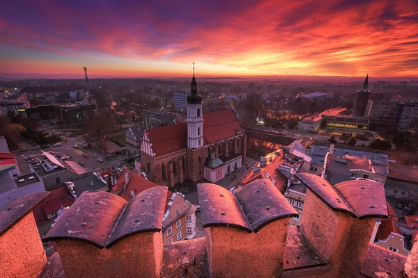 Amplia Ciudad Opole Opolskie Voivodato Con Viejos Edificios Heredad Maravillosos — Foto de Stock