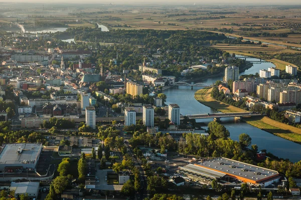 Amplia Ciudad Opole Opolskie Voivodato Con Viejos Edificios Heredad Maravillosos — Foto de Stock