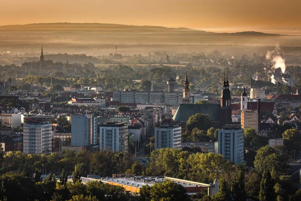 Amplia Ciudad Opole Opolskie Voivodato Con Viejos Edificios Heredad Maravillosos — Foto de Stock