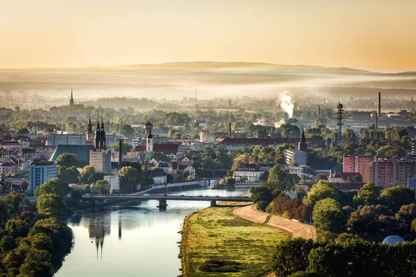 Blick Auf Die Stadt Oppeln Der Woiwodschaft Oppeln Mit Alten — Stockfoto