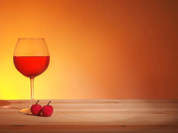 Glas Rotwein — Stockfoto