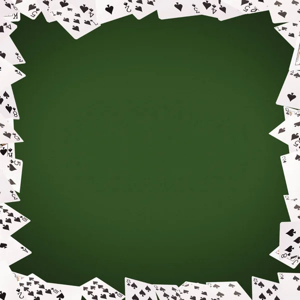 Frame of playing cards on background — Stock Photo, Image