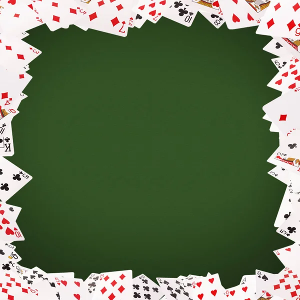 Frame of playing cards on background — Stock Photo, Image